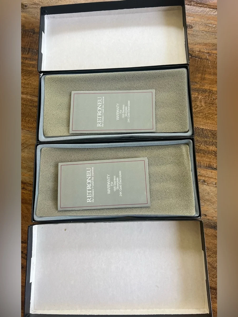 Vintage Retroneu 18/8 Stainless 24K Gold Electroplate Dinner Knives-Set of 8